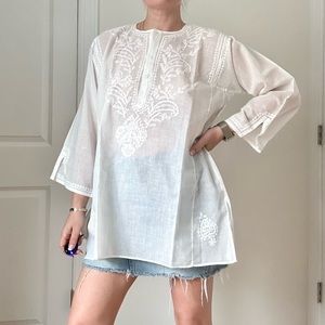 NWT Embroidered Cotton Tunic